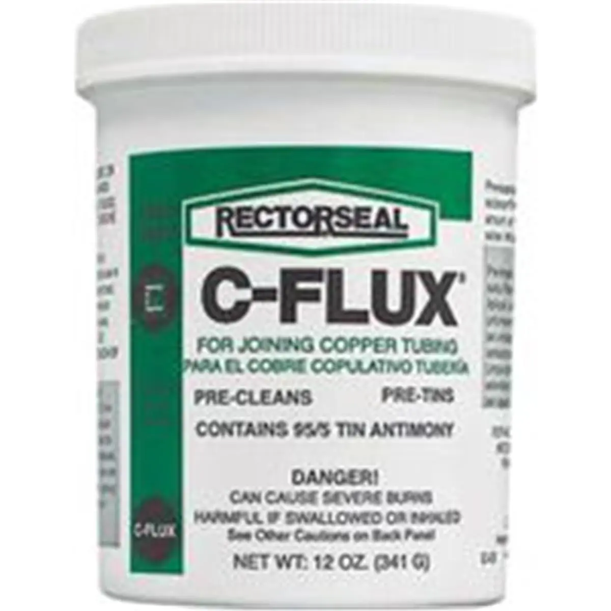 Rectorseal C-Flux Paste Flux, 12 oz Jar - High Quality Lead-Free Cold Weather Formula with Powdered Solder for Leak-Free Boating Joints, Leak Prevention