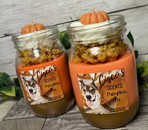 Handmade Pumpkin Pie Scented Candle (1)- 16 oz