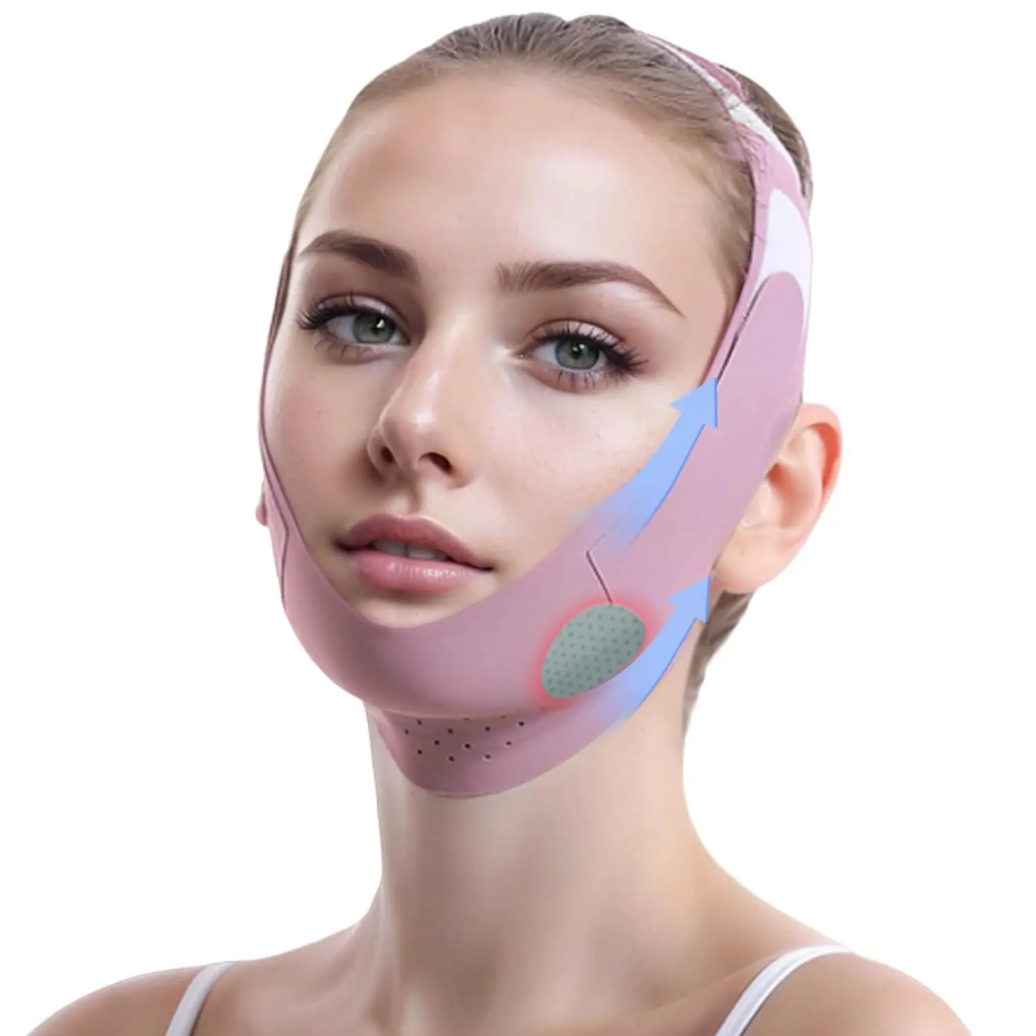 V-Line Mask Chin Up Mask V Shaped Face Mask Chin strap for sleeping, Jaw Exerciser,lilac,Medium Facial Adjustable