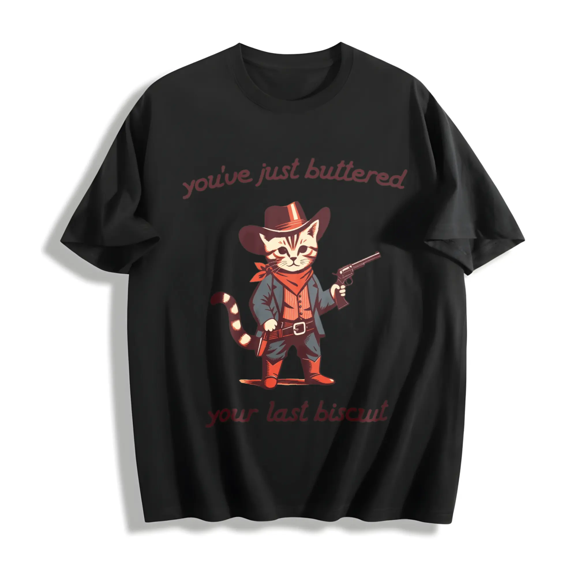 You've Just Buttered Your Last Biscuit Shirt, Funny Cowboy Cat T-shirt, Meowdy Partner Shirt