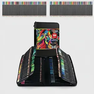 120/180 pcs Colored Pencils Set for Adult Coloring Books, Soft Core Oil-Based with Zipper Case, Art Supplies, Art Kit, Creative Tools, Coloring Pencils for Artists Drawing Sketching Blending Shading