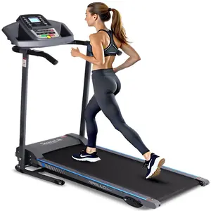 Electric Folding Treadmill, Bluetooth Sync, Manual Incline, Compact Design