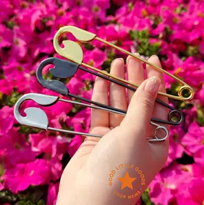 1 Piece Monarch Mega Safety Hairpin for Women & Girls, Minimalist Hair Clip Suitable for Thich Hair