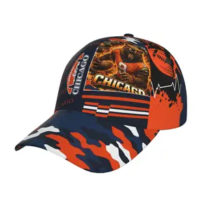 Chicago Print Adjustable Snapback Baseball Cap for Men & Women, Breathable Unisex Hat Suitable for Daily Wear, Outdoor