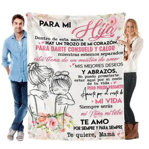 Modern Letter Print Thickened Flannel Blanket Classic Floral Pattern Warm Cozy Nap Throw for Bed Sofa Stylish Decorative Giftable Blankets Home Office Soft Chic Personalized