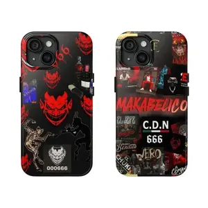 El Makabelico Regional Mexican Rap Artist Custom Smartphone Case - TPU Casing with CDN 666 Graphic, Edgy Urban Streetwear Accessory, Protective Rugged Shockproof Cover for iPhone 17 Pro Max,16,15,14,13,12,11,SE (3rd Gen) Tech Accessories, Handheld, Cellph