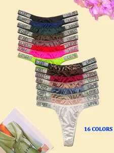 Love Secret Design 3-6 Packs Sparkling A+ Class Rhinestone Thongs/ T-back/ Briefs / Panties  Nylon Spandex Cotton High Quality Comfortable Fresh Underwear for Daily Sports Four-Season Multi-Pack Fashion - Seamless, Womenswear
