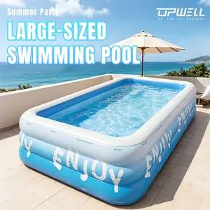 Spacious 3-Tier Inflatable Pool - Leak-Proof Oversized Pool for Adults, Kids & Summer Parties