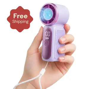 (2026 New Model) Mini Portable Handheld Turbo Fan — 15,500 RPM, 4000mAh high-capacity battery, 5-speed powerful airflow, USB rechargeable, foldable 3-in-1 design; ideal for travel, outdoor use, and gifting (unisex)