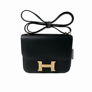 Pre-owned HERMÈS excellent Shoulder Bags Hermes constance Madame black calfskin shoulder bag