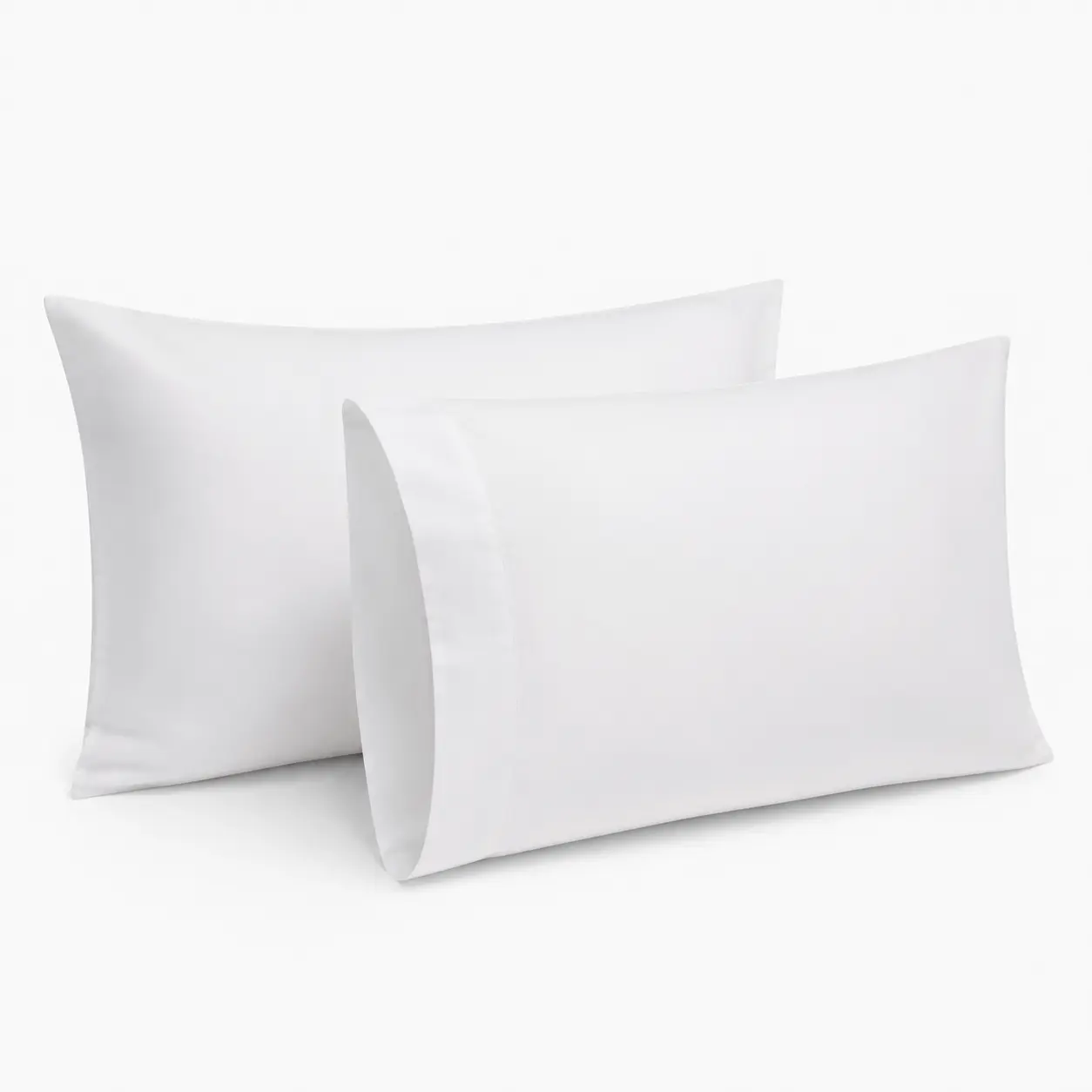 EZee Comforts White Cotton Blend Pillow Covers Pack of 4 – Standard 20 × 30 in