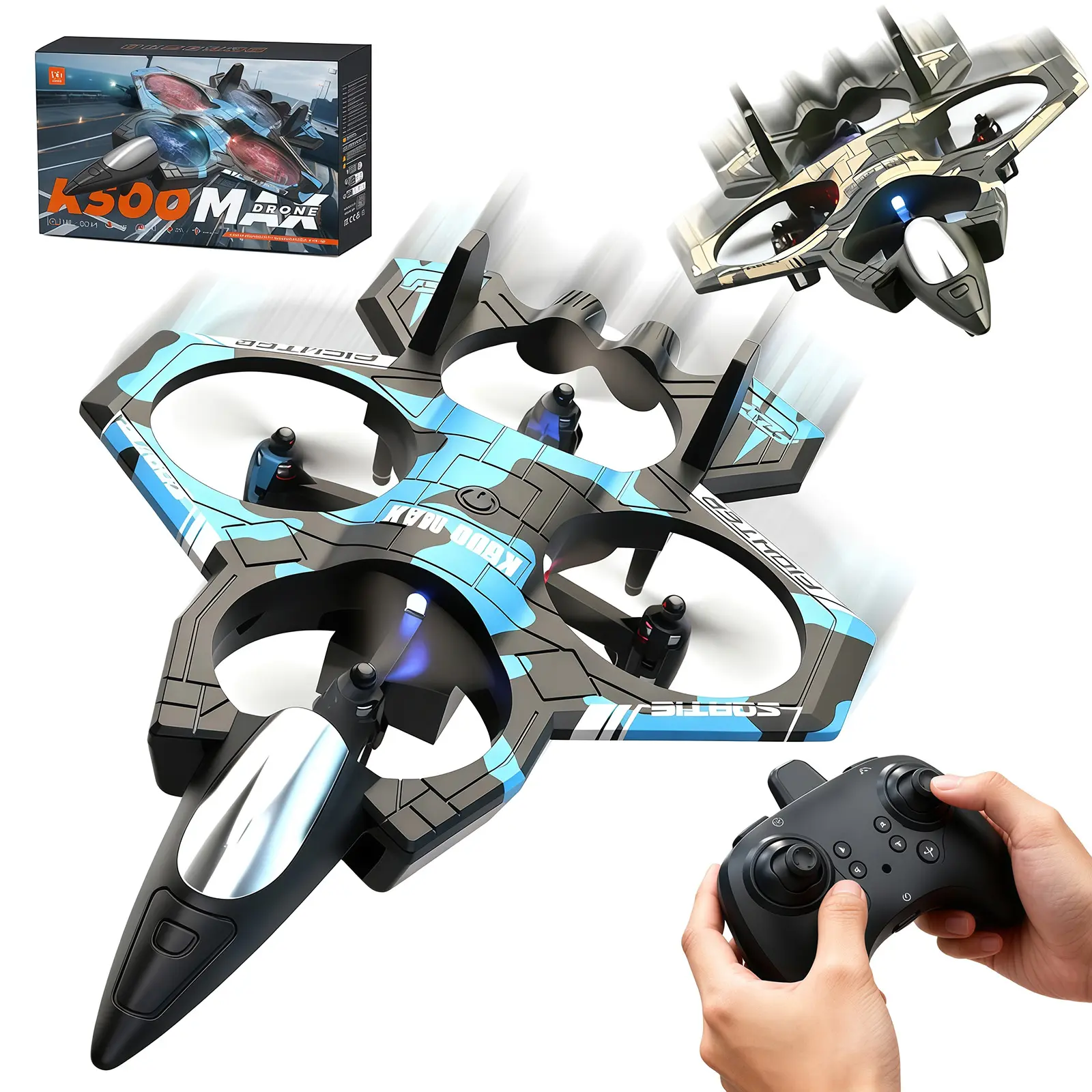 Suitable for beginners and adults, the remote-controlled aircraft has stable flight, one-button take-off, and easy for beginners to master.