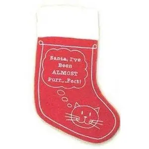 Holiday Cat Stocking - Almost Purrfect