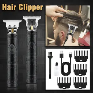 1-Pack Professional Titanium Alloy Hair Clipper Kit - USB Rechargeable, Cordless, 4 Guide Combs, Ultra-Sharp Blade for All Hair Types, Travel-Friendly Grooming Set Adjustable Lightweight