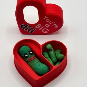 3D Tickles The Love Pickle-Fidget Toy Pickle in a Valentine's Day Heart Box