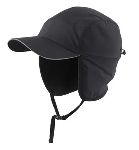 Home Prefer Mens Winter Hat with Brim UPF50 Light Weight Fleece Earflaps Hat Trapper Baseball Hat Water-Resistant Breathable Comfortable Unisex Skull Cap
