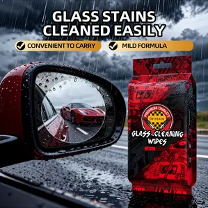 Car Interior Cleaning Wipes - Skin-Safe, Hygienic, Long-Lasting Travel-Size Wipes for Dashboard, Seats, Steering Wheel Detailing with Resealable Pouch
