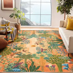 Boho Style Tiger Print Rug, 1 Count Non-slip Soft Floor Mat, Decorative Carpet for Home Living Room Bedroom Study Room
