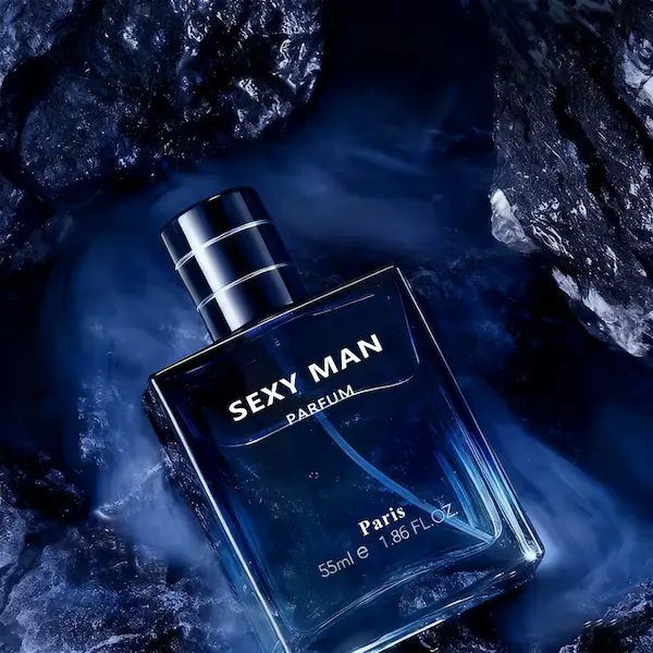 SEXY MAN PARFUM-Romantic Azure Sea Salt & Dark Cedarwood Fragrance (55ml) | Fresh Aquatic Perfume for Men, confidence perfume,Light Perfume, Men's Perfume, Men's Cologne, Sea Salt Freshness, Woodsy Deep Scent, Marine Fragrance, Luxurious Gift