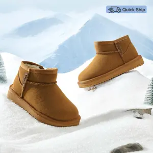 Balabala Kids Winter Snow Boots Warm Plush Lined Waterproof Non Slip Shoes for Boys and Girls Tie Dye Design