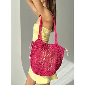 Deylin Woven Tote Bag Pink