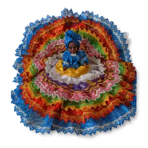 Francisca 7 Salla Seven Colors Doll / Muñeca Espiritual 7 Colores Santería Yoruba – Handmade Religious Doll for Rituals, Altars & Home Decor