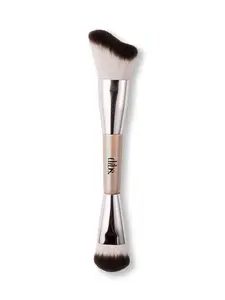 DIBS Beauty Duo Brush Cheek - Double Ended Brush for Bronzer, Blush, and Other Cheek