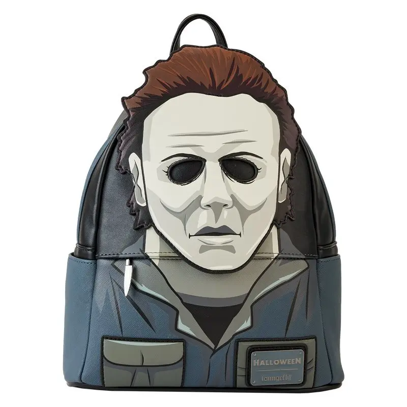 Loungefly Halloween Michael Myers Cosplay Faux Leather Mini Backpack, Women's Graphic Collectible with Applique Embroidery and Glow-in-the-Dark Details, Collectibles, Mini Backpack Purse