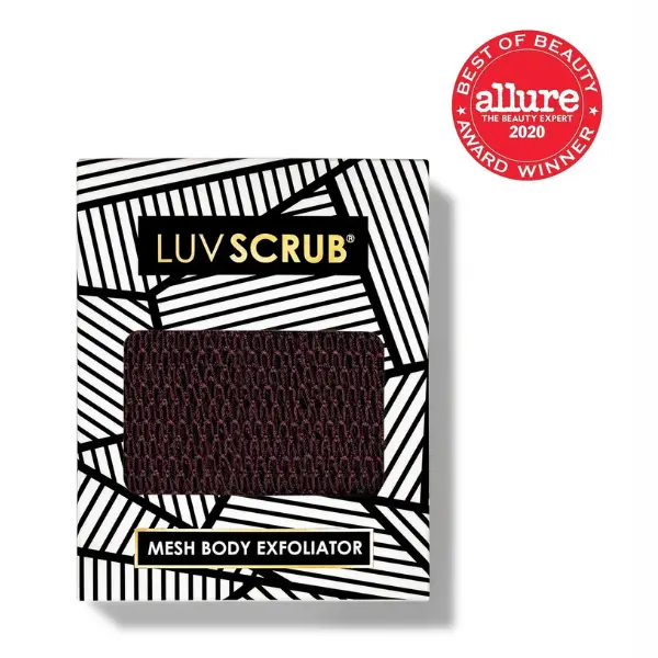 LUV SCRUB CRUSH LIMITED EDITION Authentic African Exfoliating Mesh Sponge,Ghana Loofah Washcloth Scrubber for Smooth Skin, Body Exfoliator Korean Scrub for Bathroom, Estheticians, Waxing salons, Spa, Gym, Allure Best of Beauty Award Winner
