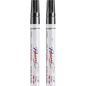 Permanent  Pens Black Markers - 2 Pack Single color Oil Based  Markers, Medium Tip, Quick Drying and  Marker Pen for Metal, Rock Painting, , Plastic, Canvas, Mugs