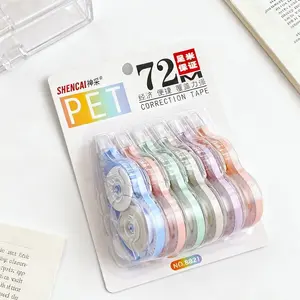 6-Pack Compact Color Correction Tape Set, Large Capacity, No Residue, School Office Essential, Fun Stationery for Students, Portable Fix-It Tool, Corrective Tape