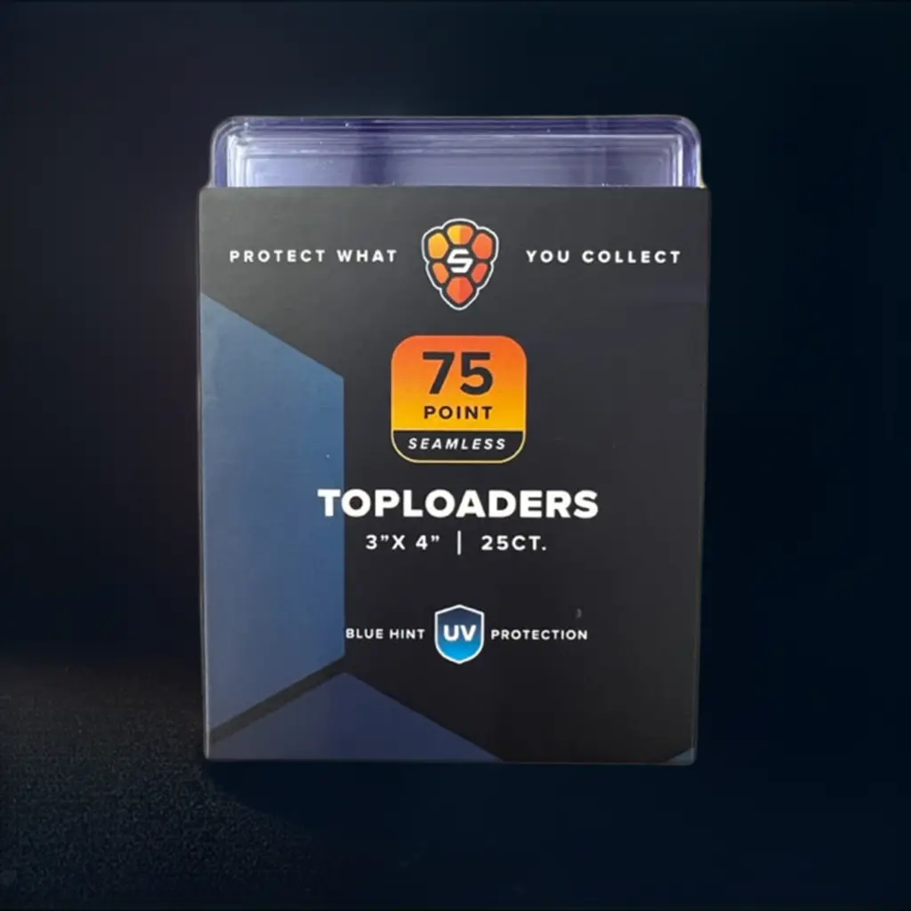 3"x4" Toploader 75PT Premium - Seamless Frame Blue Hint