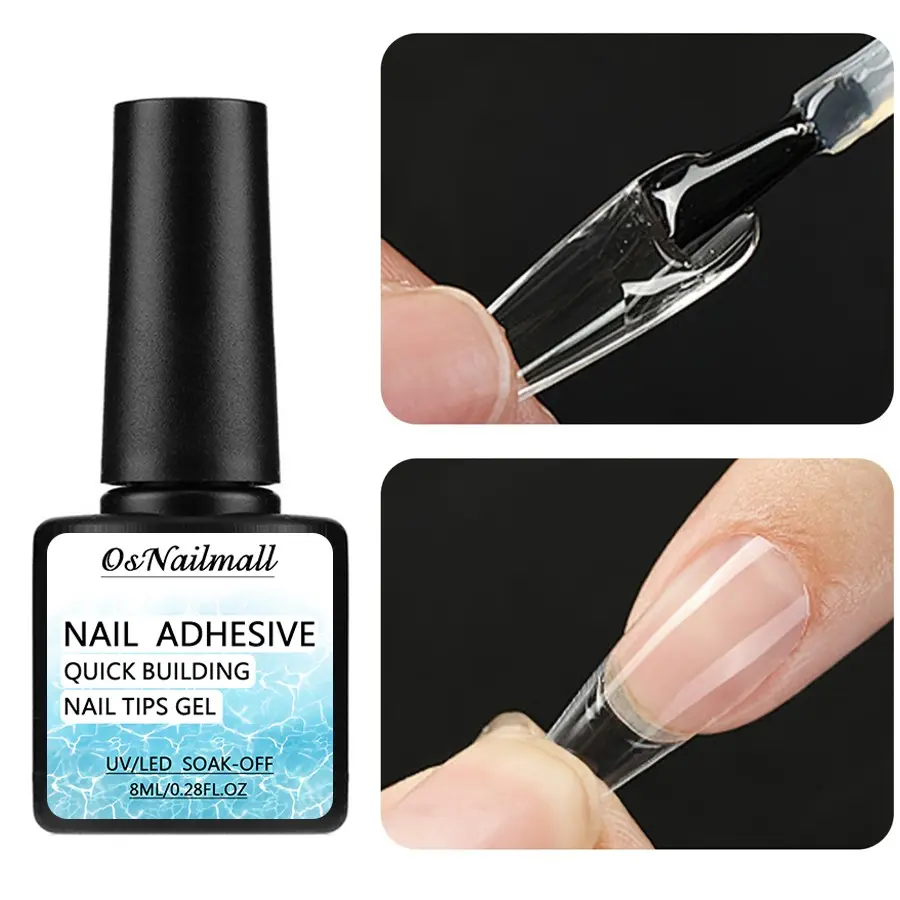 OsNailmall  Nail Tips Gel Glue Adhesive Fake Nails, Nail Tips Art, Nail Art Diy, Nail Art Supplies, Long Lasting Soak off UV Gel Nail Polish, Manicure Products for Nails