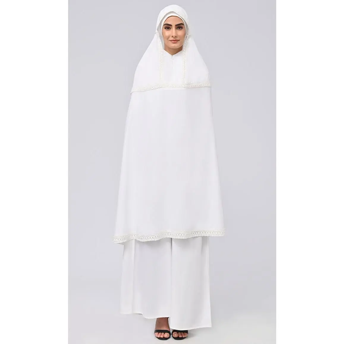 Maghrib Modest Lace Khimar Prayer Dress For Women