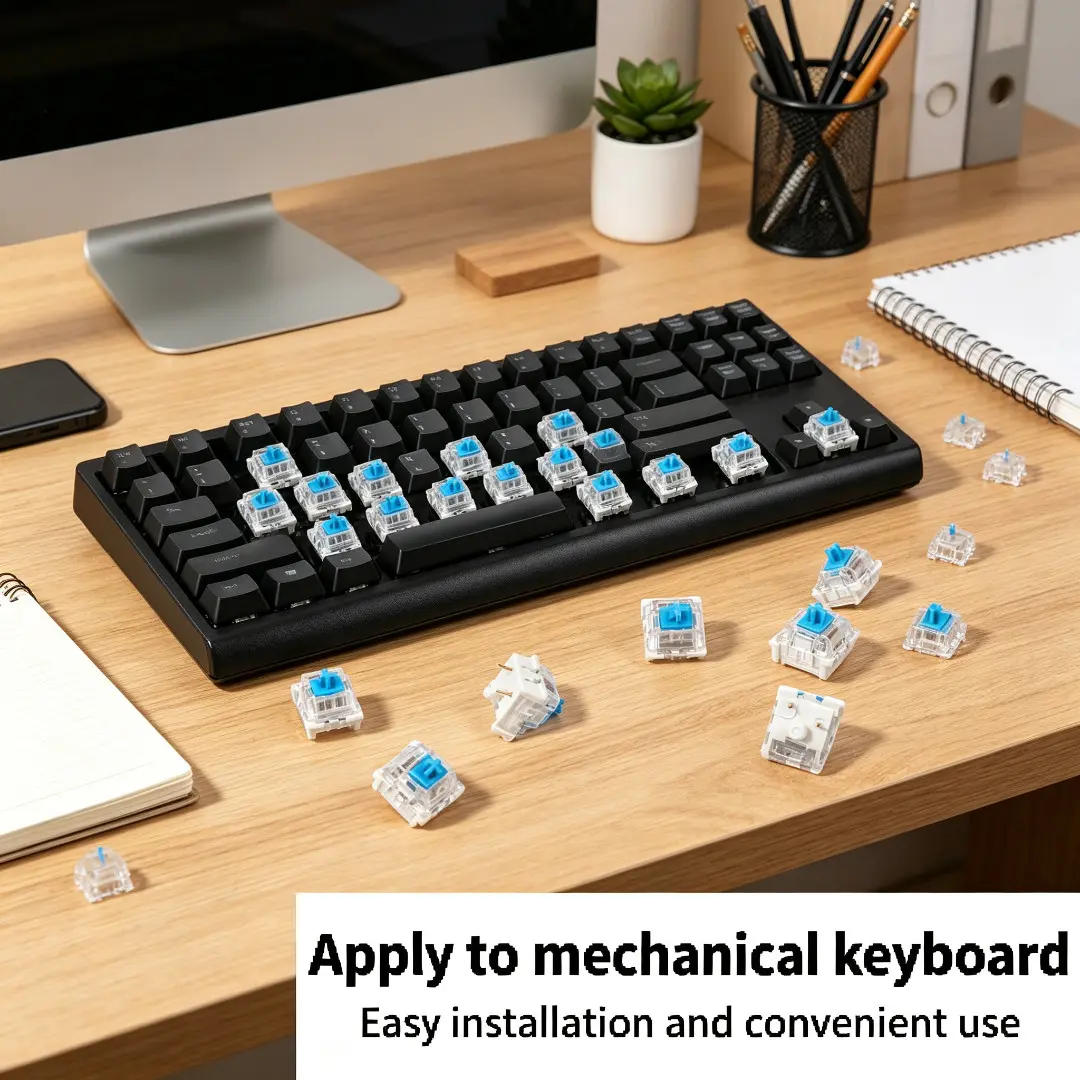 30 Mechanical Keyboard Switches - Pre-Lubricated, Dustproof, Waterproof, Stable, Smooth Gaming Keyboard Replacement Switches for Easy DIY Install, Durable Gamer Stuff for Video Games Enthusiasts