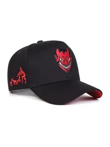 Unisex Demon Five-Panel Baseball Hat, Adjustable Outdoor Sun Protection Cap, Casual Travel Beach Hat for Spring Autumn