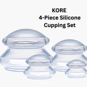 KORE 4-Piece Silicone Cupping Therapy Set for In-Home Recovery