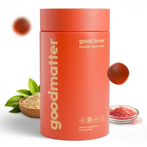 GoodMatter Good Boost Energy & Focus Gummies Clean Daily Energy w Natural Caffeine L-Theanine & Cordyceps 60ct Vegan Friendly Low Sugar Orange Cream Flavor