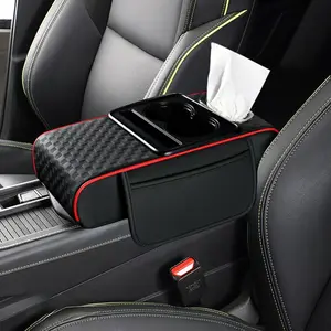 Universal Car Armrest Storage Bag, Multi-Functional Central Elbow Cushion, Car Paper Towel Holder, 5-In-1 Organizer for Vehicles, Car Tissue Box