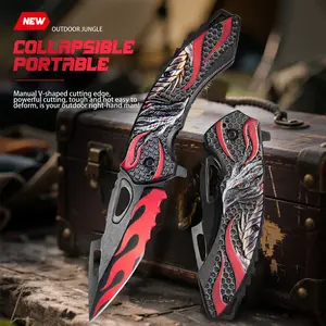 3.5-inch kitchen knives, made of stainless steel with a V-shaped blade and a cool appearance. They are used for cutting meat, vegetables and fruits. They are suitable for use in home kitchens or restaurants. It is a gift for men. Kitchenware Red