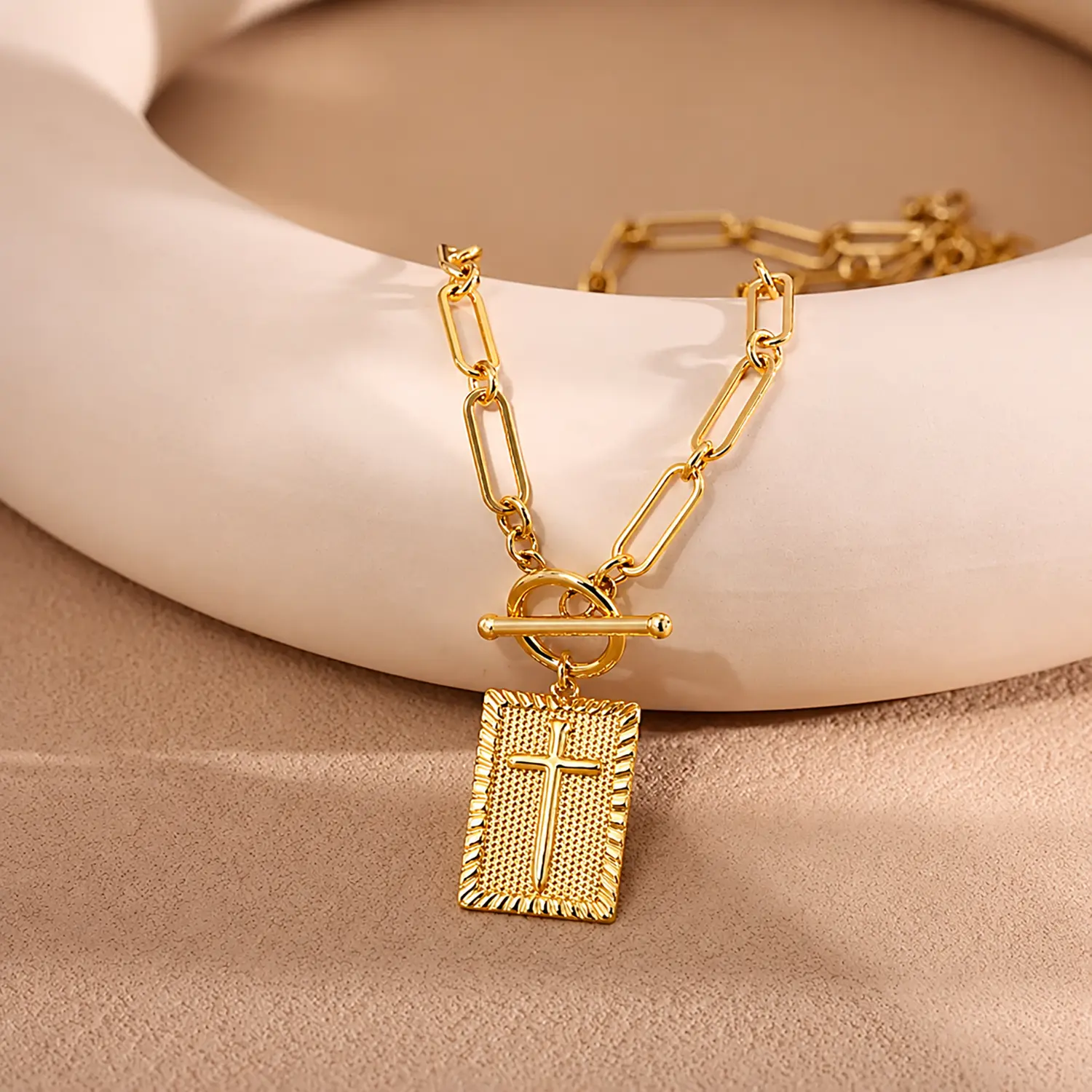 316L Stainless Steel Cross Pendant Necklace for Men - Hypoallergenic Waterproof Handmade Religious Jewelry, 16in Long Chain, Unisex Daily Wear for Baptism, Birthday, Anniversary, Cross Necklaces, Love Gift, Communion, Hypoallergenic Jewelry