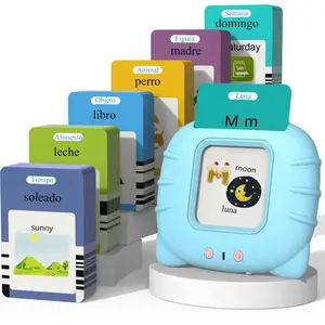 Bilingual Talking Flashcards - English & Spanish Educational Language Learning Toy for Kids, Toddler Learning Toys with 224 Sight Words for Language Development, Summer Vibes