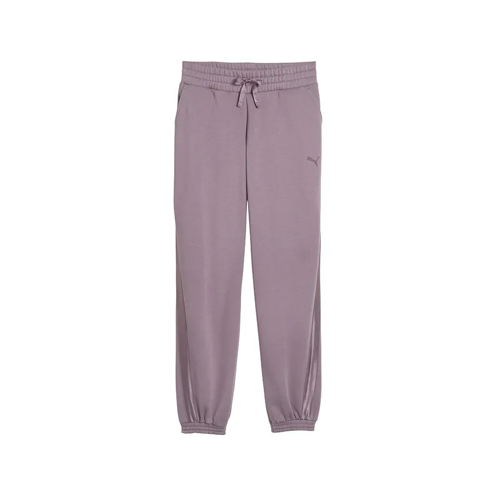 PUMA Womens Essentials Elevated Satin Sweatpants Casual - Purple