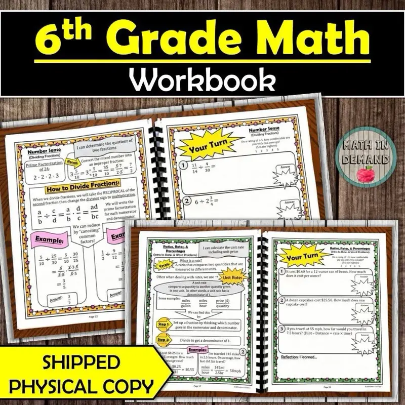6th Grade Math Workbook