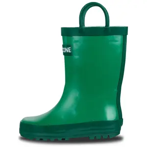 Grassy Green Kids Rain Boot - Puddle Proof Fun, Ideal for Rainy Weather, Comfortable Fit, and Easy to Put on