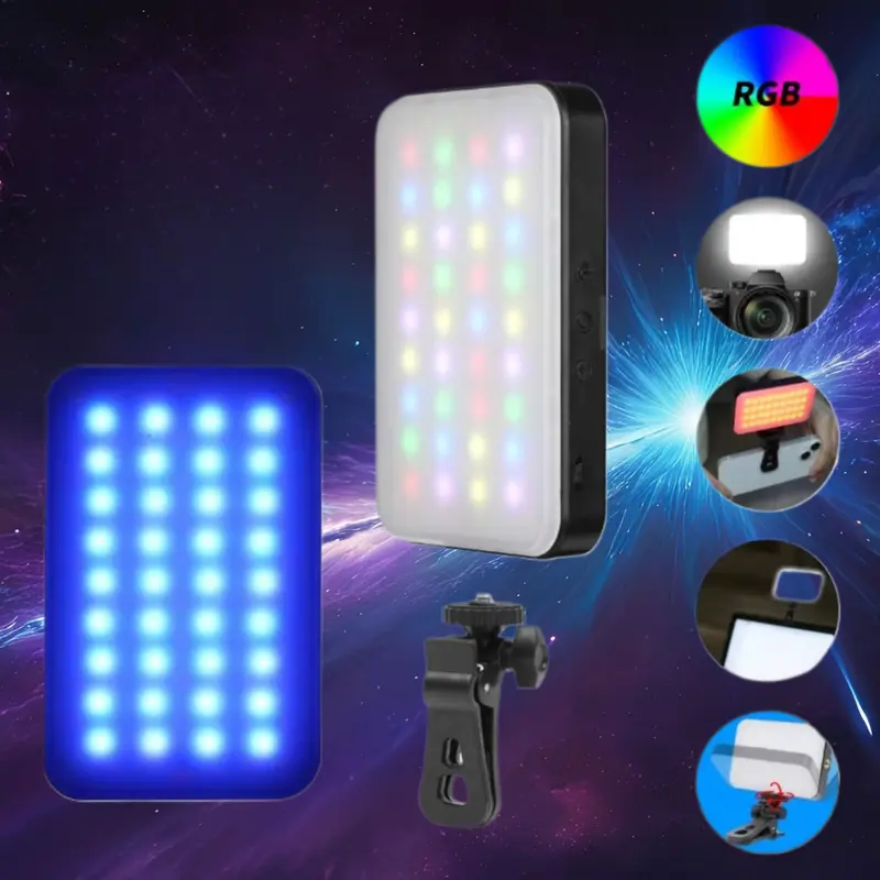 Mobile Phone Selfie Beauty Fill Light Computer Conference Lighting RGB Full Color Portable Shooting Live Streaming Pocket Light
