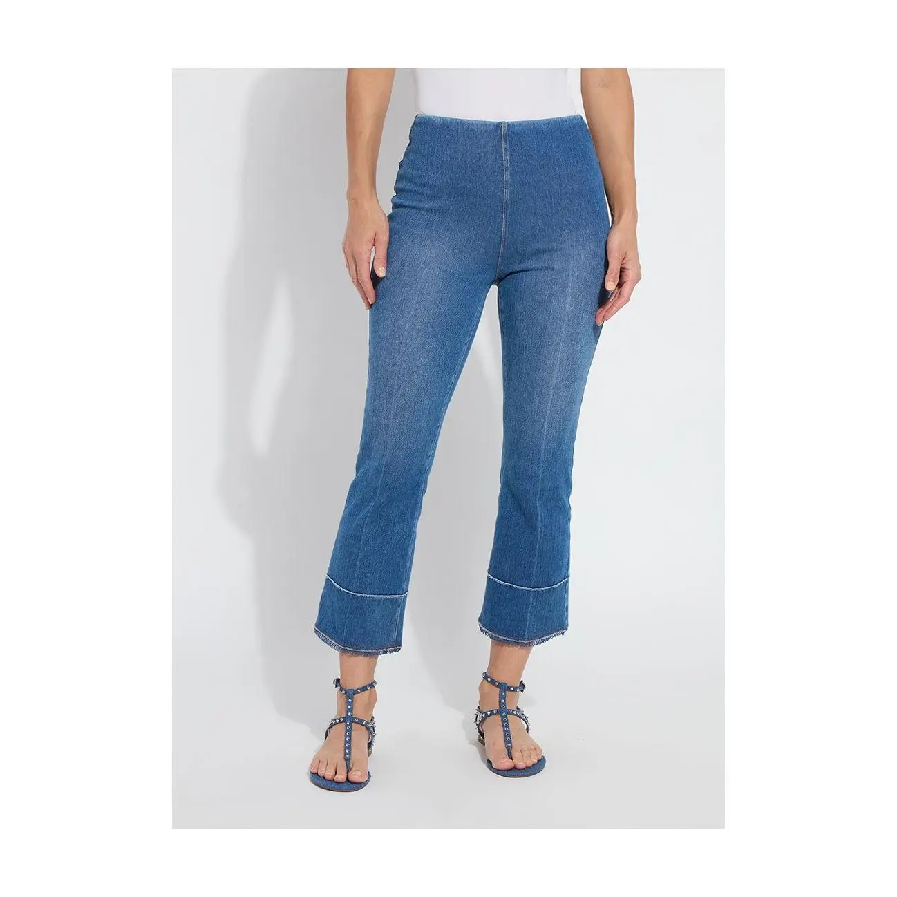 Lysse New York Dara Seamed Hem Crop Denim