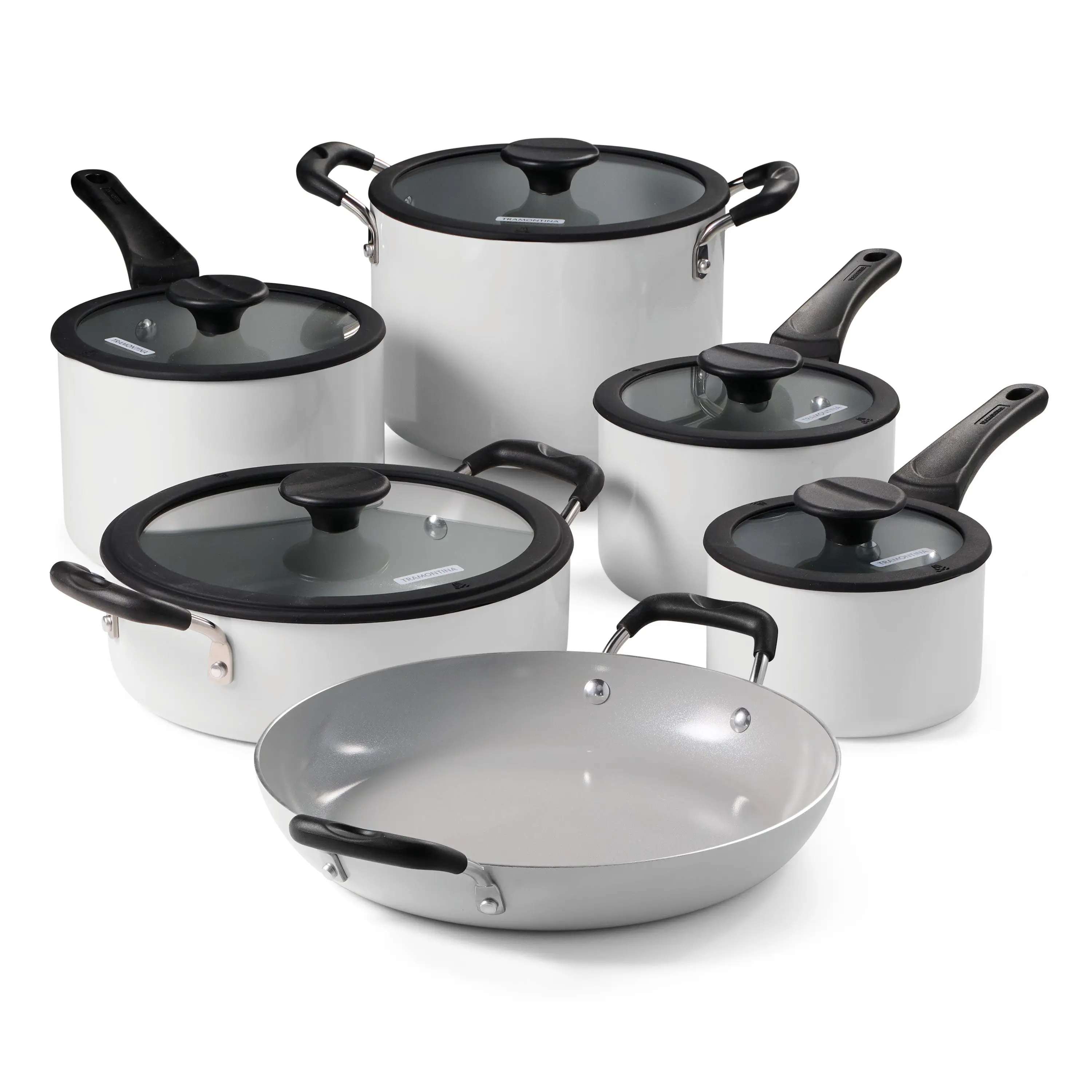 Nesting 11 Piece Ceramic Nonstick Cookware Set Nesting 11 Piece Ceramic Nonstick Cookware Set