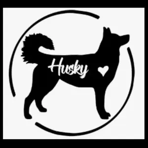 Husky dog heart pet animal home decor car truck laptop vinyl decal sticker 5"