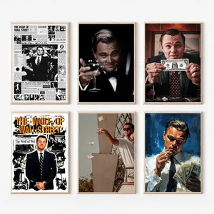 The Wolf of Wall Street Money Poster Motivational Wall Art Modern Home Decor Office Print Gift